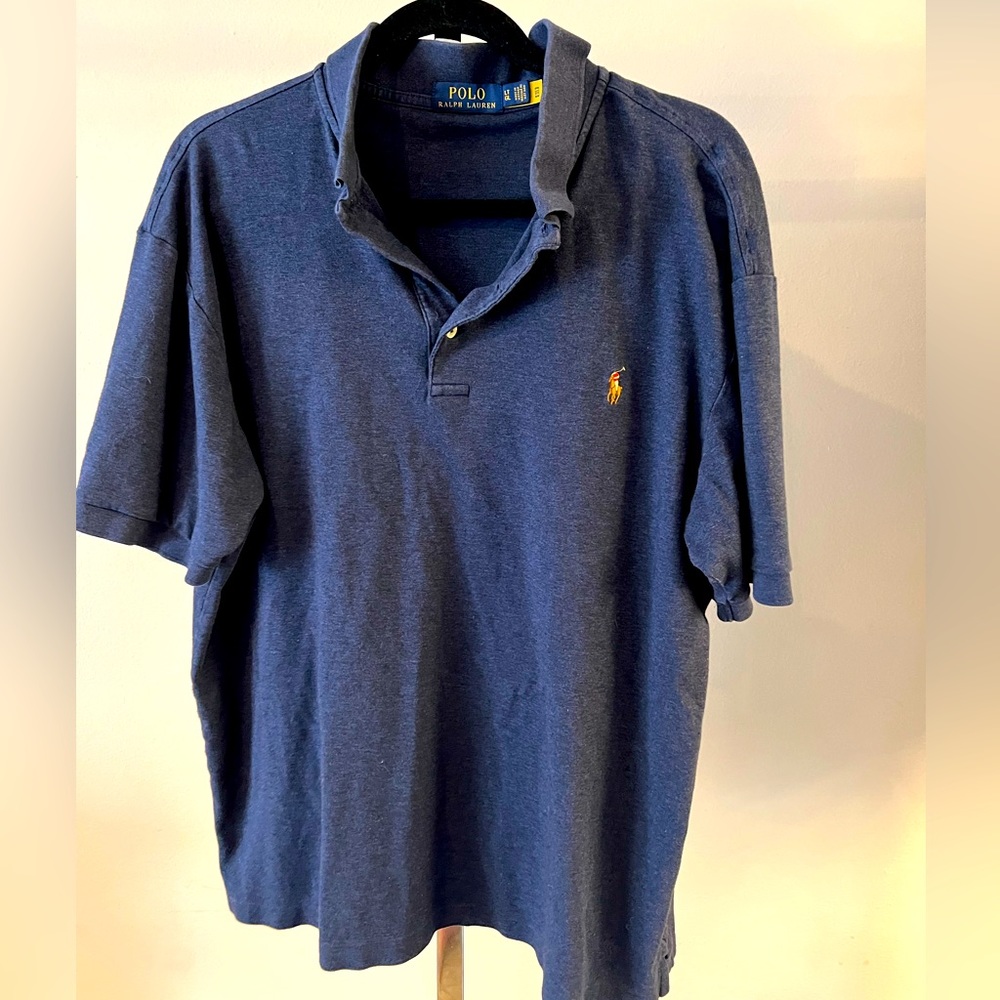 Ralph Lauren Size Large Tall Mens Blue Polo Shirt